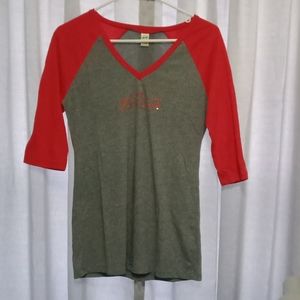 Kavio | v-neck 3/4 Length T-Shirt ,Size large